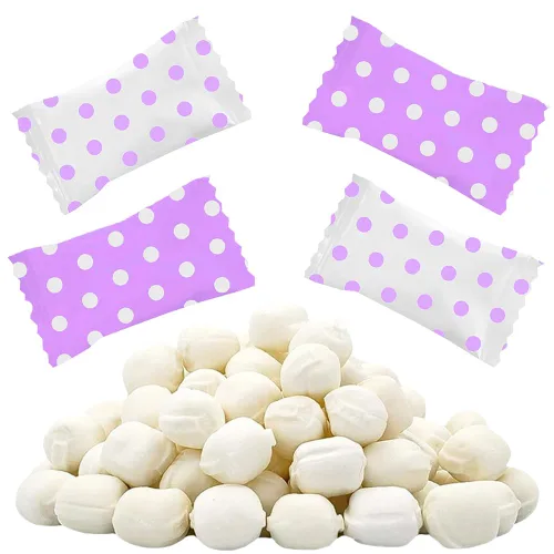 Vista 8 de 55 unidades Fruidles Baby Blue Big Dots Buttermints, caramelos de menta, menta después de la cena, caramelo de mantequilla y menta, sin grasa