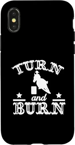 Vista 4 de iPhone 15 Barrel Racing Show - Barrel Racer Turn N Burn Case