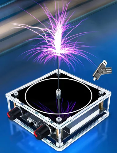 Vista 7 de 10 Cm Kit de Experimentos de Ciencia de Arco de Plasma de Plasma, Generador de Brecha de Rayo Artificial, Tocable, Arco Eléctrico, Transmisión