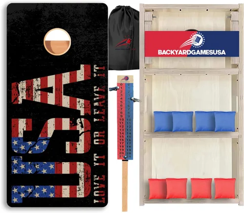 Vista 93 de CornholeGamesUSA Pro - Juego de tablas de Cornhole Fabricado en Estados Unidos Abedul báltico 3/4 Sin rebote Patas triples gruesas Dos 1