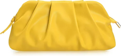 Vista 15 de CHARMING TAILOR Bolso tipo sobre elegante de cuero vegano suave con pliegues de PU para mujer Soft PU leather