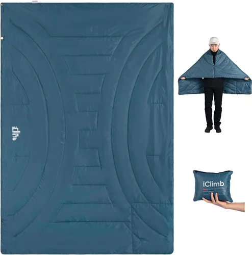 Vista 21 de iClimb - Manta de camping ultraligera y compacta con aislamiento Thinsulate 3M
