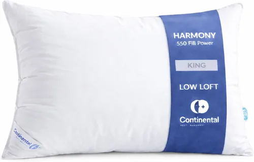 Vista 14 de Continental Bedding Harmony White Goose Down Pillow 550 Fill Power Medium Loft 100% algodón 300 hilos Shell tamaño estándar 1 paquete fabricado