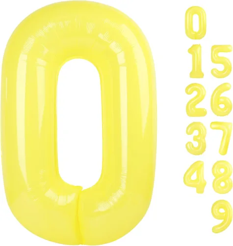Vista 116 de Globos con números de 40 pulgadas, color negro, para decoraciones de cumpleaños de 10 a 100 años Jumbo 40In & Vibrant Color, With Hanging Holes