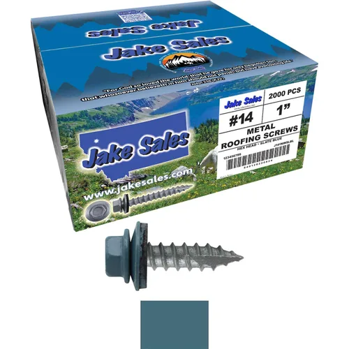 Vista 154 de TORNILLOS PARA TECHOS DE METAL #14: (250) Tornillos x 1" ABC GRIS Tornillo para techo de chapa metálica con cabeza hexagonal y arandela.