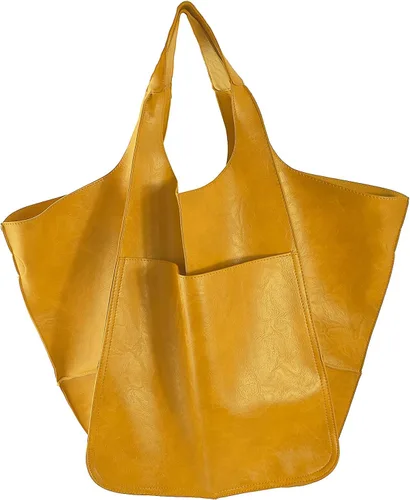 Vista 10 de KlaOYer - Bolso de mano de cuero de gran capacidad, bolso de trabajo, bolso hobo de piel sintética, bolso de mano y bandolera grande, bolso de viaje