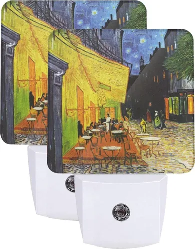 Vista 9 de Juego de 2 lámparas LED de noche enchufables de muñeco de nieve, con sensor automático, copos de nieve de Navidad, juego de 2 luces nocturnas