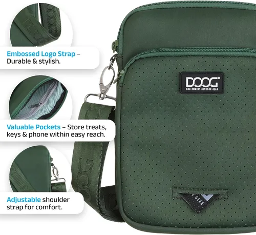 Vista 5 de Bolso DOOG Walkie - Bolsa de golosinas para perros ajustable con compartimentos para bolsas de excrementos y botellas de agua - Ajuste cómodo