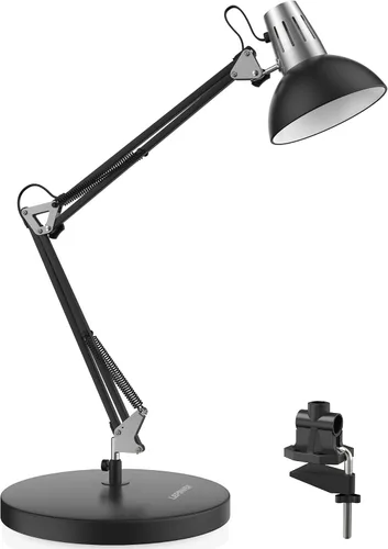 Vista 10 de LEPOWER Lámpara de escritorio de metal, ajustable de cuello de ganso lámpara de mesa de arquitecto con interruptor de encendido/apagado, lámpara