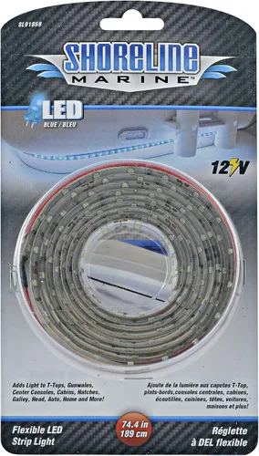 Vista 2 de Shoreline Marine Luz LED flexible, 74.4 pulgadas, azul