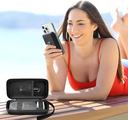 Vista 6 de Estuche para la batería magnética Anker de 10,000 mAh, cargador portátil inalámbrico plegable, soporte para 633/622/621/321 de 5,000 mAh Power Bank