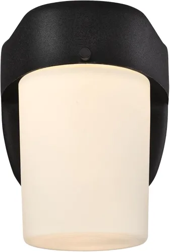 Vista 4 de 6106700 - Lámpara de pared LED regulable con sensor de atardecer a amanecer, acabado negro con vidrio de ópalo esmerilado