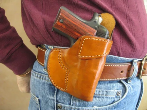 Vista 3 de Azula - Funda de piel con clip para cinturón OWB para Smith & Wesson S&W 60, 36, 642 5 Shot Revolver TAN RH