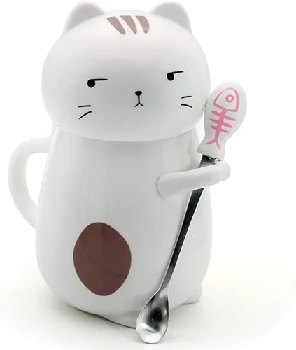 Vista 20 de Taza de café de cerámica formada murciélago creativo, tazas de agua con diseños peculiares, tazas de té de moda (murciélago)