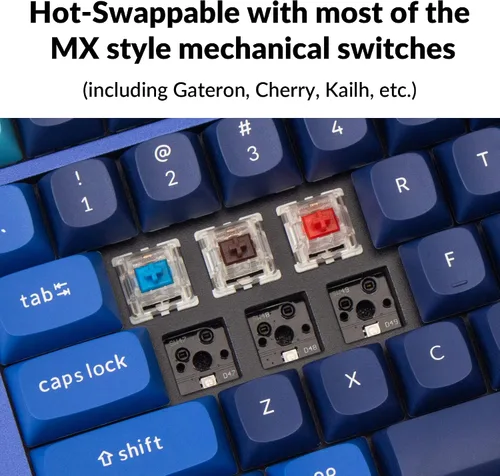 Vista 3 de Keychron Q5 RGB QMKVIA - Teclado mecánico personalizado con cable macro programable con interruptor rojo Gateron G Pro intercambiable en caliente 96