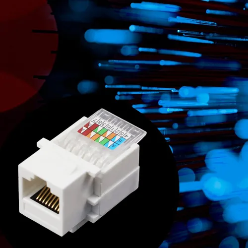Vista 3 de Antrader Adaptador de conector Keystone RJ45 Cat5e sin herramientas, conector de módulo Keystone, para red de Internet, cable LAN Ethernet