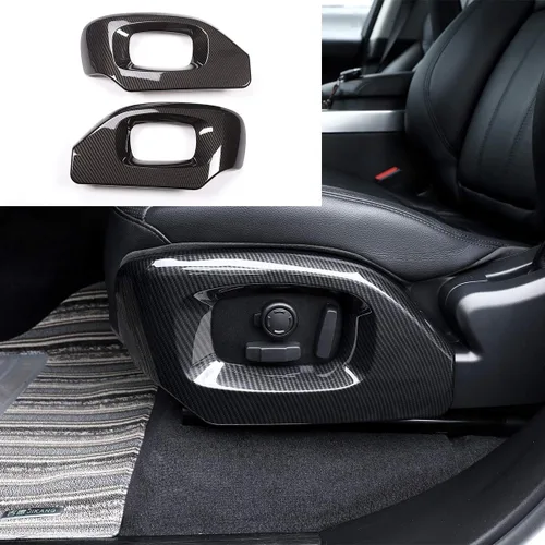 Vista 7 de Accesorios de coche ABS fibra de carbono asiento lateral marco cubierta ajuste para Rover Range Rover Vogue Autobiography Sport 2013-2017