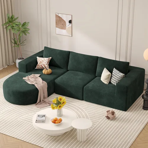 Vista 40 de Sofá cama modular, sofás de nube convertibles para sala de estar, 2 tumbonas de pana sin hueso, sofá cama de gran tamaño para dormitorio,