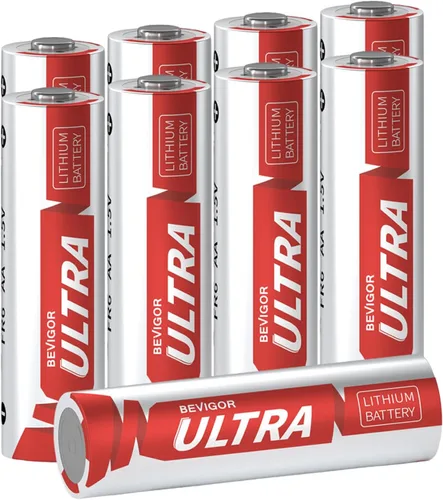 Vista 11 de BEVIGOR Paquete de 12 baterías de litio AA, batería de litio doble A de 3000 mAh 1.5 V, batería AA de más larga duración para Blink Smart Lock