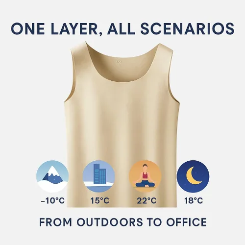 Vista 7 de Camiseta térmica sin mangas para mujer, para clima frío, ropa interior con forro polar, camisola cálida, chaleco de capa base