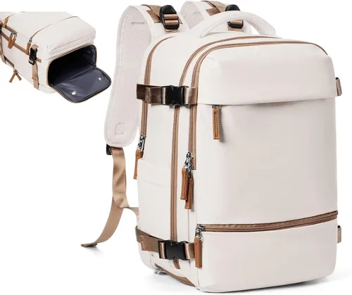 Vista 10 de Mochila de viaje Suwasp para mujer aprobada por aerolíneas, equipaje de mano aprobado para vuelos, mochila para hombre, Negro, Mediana, Moderno