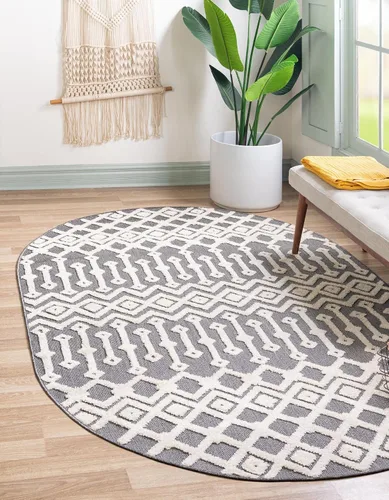 Vista 18 de Unique Loom Arlo Collection Alfombra de área - Lenny (rectangular 2' 0" x 3' 0", carbón/marfil)