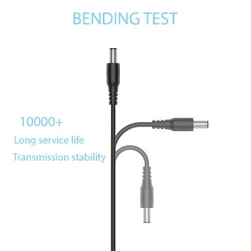 Vista 8 de LIANSUM - Cable de alimentación USB a DC 5V, cable de carga con enchufe Jack DC 5.5x2.1mm universal y 10 puntas de conector Micro USB, Type-C, Mini