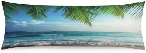 Vista 5 de DAOPUDA Funda de almohada corporal con estampado de vaca marrón, 20"x54", poliéster