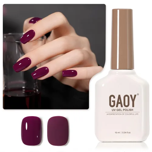 Vista 26 de GAOY - Esmalte de uñas de gel marrón, 16ml de esmalte de gel para quitar por remojo, curado con luz UV para arte de uñas, manicura DIY en casa, 2088