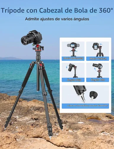 Vista 7 de Trípode profesional de 78 pulgadas para cámara Victiv, trípode monópode de aluminio para cámara DSLR, telescopio terrestre, telescopio, binoculares