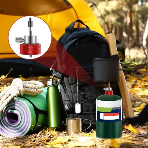 Vista 7 de Adaptador de llenado de propano Airsoft, válvula de conector de tanque de gas verde sin fugas, adaptador de tanque de propano reutilizable