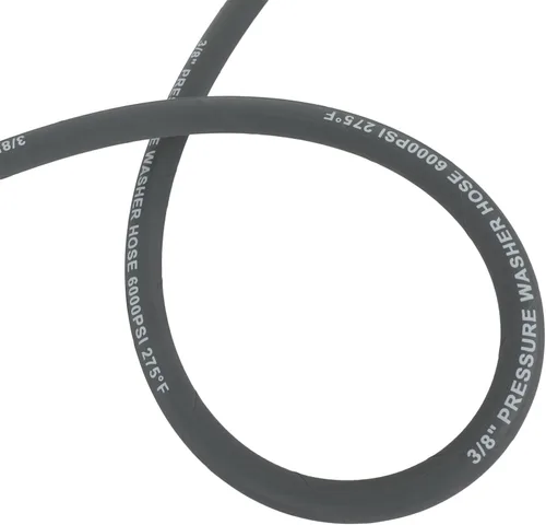 Vista 9 de OCPTY Water Pressure Washer Hose 3/8" 50ft 6000 psi Gray 2-Braid R2 Kink Resistant, Hot and Cold Water Max 248°F, Non-Marking