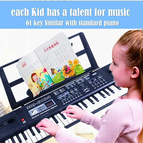 Vista 4 de SEMART teclado Piano digital piano eléctrico portátil teclado de música electrónica de 61 teclas juguete para niños principiantes niños pequeños