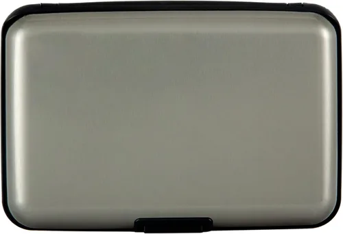 Vista 33 de Soporte para tarjetas de crédito, cartera metálica con bloqueo RFID para tarjetas de identificación para mujeres y hombres, funda rígida de aluminio
