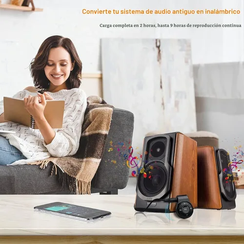 Vista 4 de Receptor Bluetooth/kit de automóvil, receptor de audio inalámbrico Bluebyte Clip para auriculares de audio de automóvil, adaptador inalámbrico