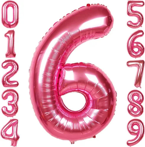 Vista 219 de Globos gigantes de números negros de 40 pulgadas, globos de aluminio de Mylar con helio para cumpleaños, globo número 0 para decoración de fiestas