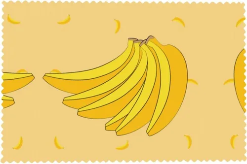 Vista 8 de Rectangular Placemats Set of 4, Heat Resistant Cartoon Banana Printed Kitchen Dining Table Mats