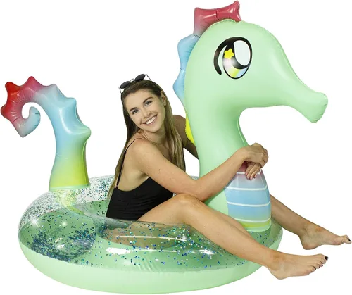 Vista 4 de Poolcandy - Flotador inflable de animal para piscina, tamaño extra grande de 48 pulgadas, múltiples estilos de animales