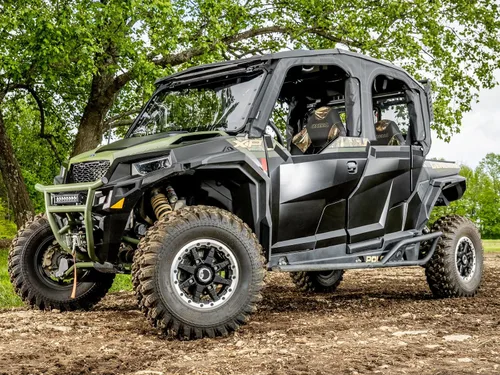 Vista 7 de SuperATV Primal Soft Cab - Puertas superiores para Polaris General 4 1000 2017+ Resistente a las abrasiones Los broches mantienen las ventanas