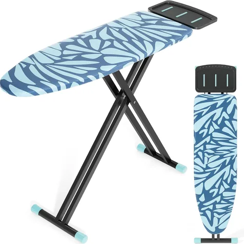 Vista 11 de APEXCHASER Tabla de Planchar de Tamaño Completo, Conjunto de Tabla de Planchar y Plancha con Altura Ajustable, Tablas de Planchar Plegables