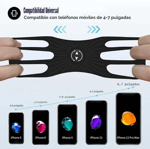 Vista 5 de Soporte Desmontable para Teléfono de Bicicleta, Soporte Universal para Teléfono Celular de Bicicleta y Motocicleta, Soporte para Teléfono