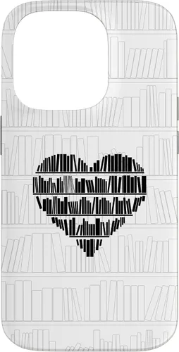 Vista 17 de Bookworm Book Lover Minimalist Heart White Case for iPhone 17