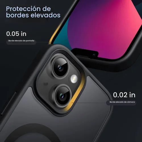 Vista 6 de JETech Funda magnética mate para iPhone 13, color negro