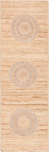 Vista 2 de SAFAVIEH Natural Fiber Collection - Alfombra de pasillo de 2 pies 6 pulgadas x 8 pies, beige, yute bohemio hecho a mano, ideal para zonas de alto