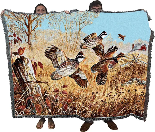 Vista 16 de Pure Country Weavers Cynthie Fisher - Manta de Backwater Woodies - Tapiz de regalo de cabaña de Ducks Lake Lodge tejido de algodón, fabricado