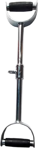 Vista 2 de Accesorio de cable de barra de presión LAT Pull Down Bar Pull Down Accesorios de máquina Barras en forma de V con asas de goma y colgador giratorio