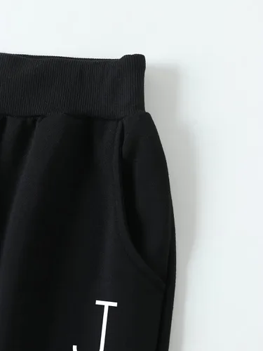Vista 3 de GORGLITTER Conjunto de 2 piezas para hombre, sudadera de manga larga con cuello redondo y cordón en la cintura