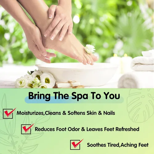 Vista 3 de Remojo de pies de pedicura, baño de pies de spa, kit de pedicura, baño de pies de burbujas para pies agrietados y cansados y secos, pies de atletas