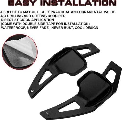 Vista 7 de x xotic tech Extensiones Negras de Paletas de Cambio Cubierta de Moldura Interior Compatible con BMW Serie 2 3 4 X1 X2 X3 X4 X5 X6 F30 F31 F15 F16