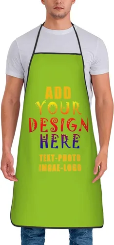 Vista 30 de Delantales personalizados para añadir nombre, logotipo, texto, foto, diseño de imagen, delantal de chef para grandes regalos